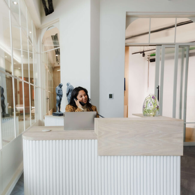 The reception at Church Street offices