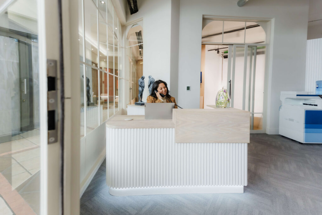 The reception at Church Street offices