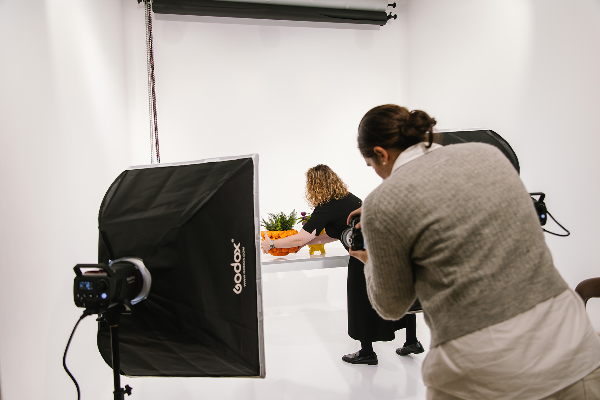 Church Street lightbox and backdrop in photo studio